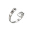 Retro Stainless Steel Letter Open Ring - Fashion Double Layer Design