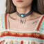 Bohemian Geometric Gold Plated Pendant Choker Necklace