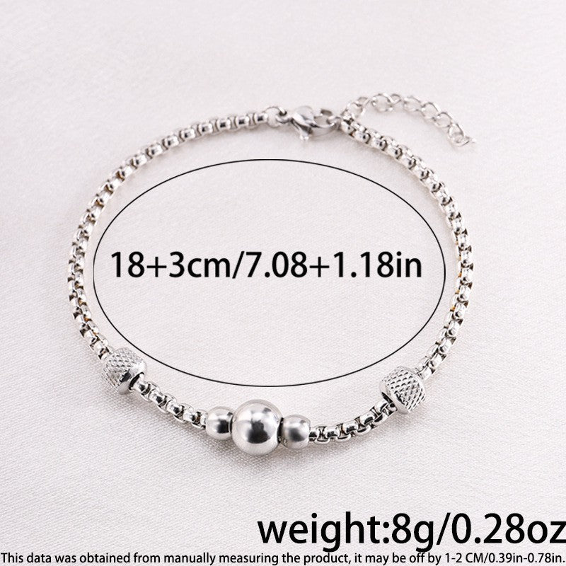 Minimalist Heart-Shaped Titanium Steel Bracelet for Girls - Luxury Design, Non-Fading, Personalized Gift