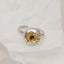 Minimalist 18K Gold Plated Open Ring with Color Contrast Design