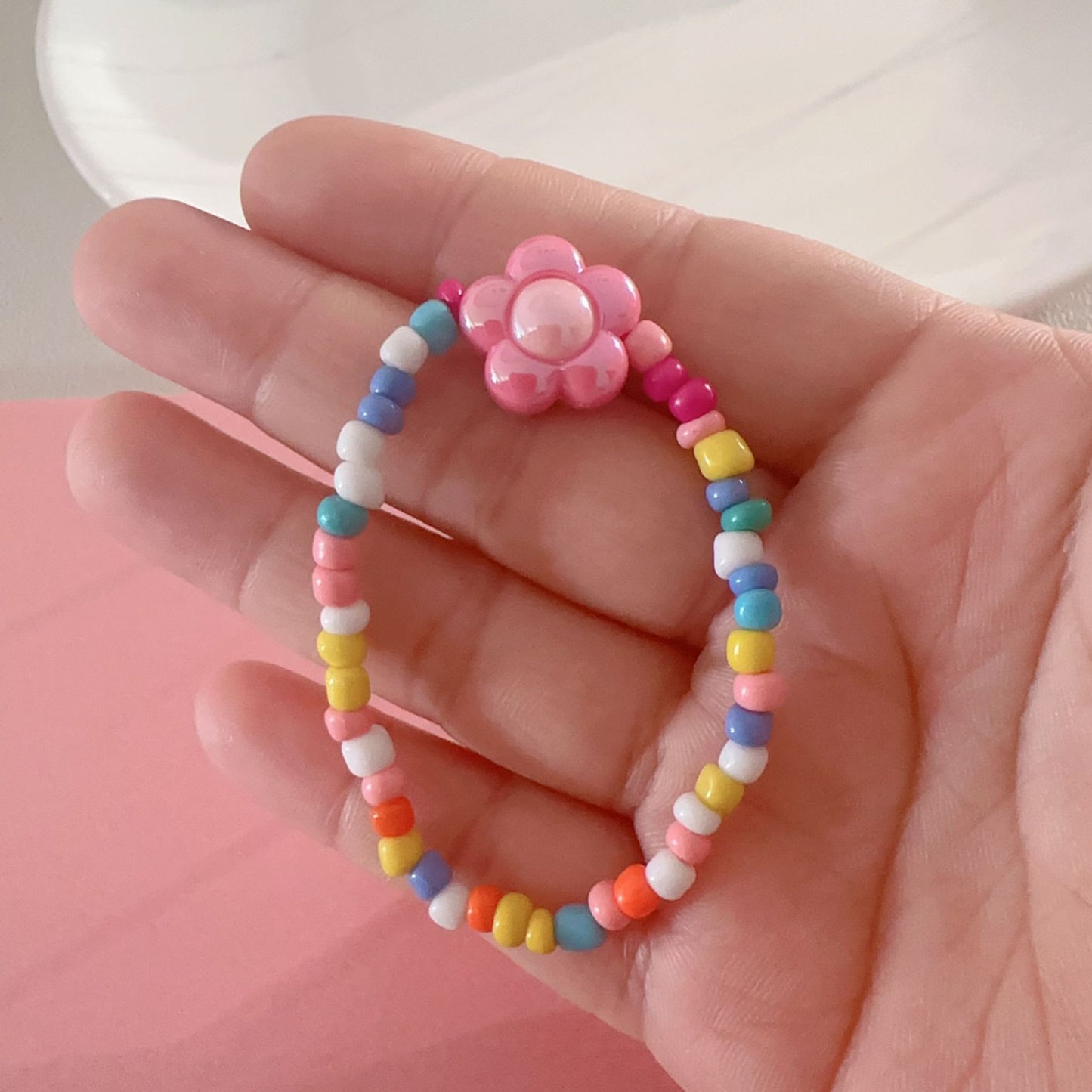 Cartoon Star Flower Butterfly Beaded Bracelet for Kids and Women