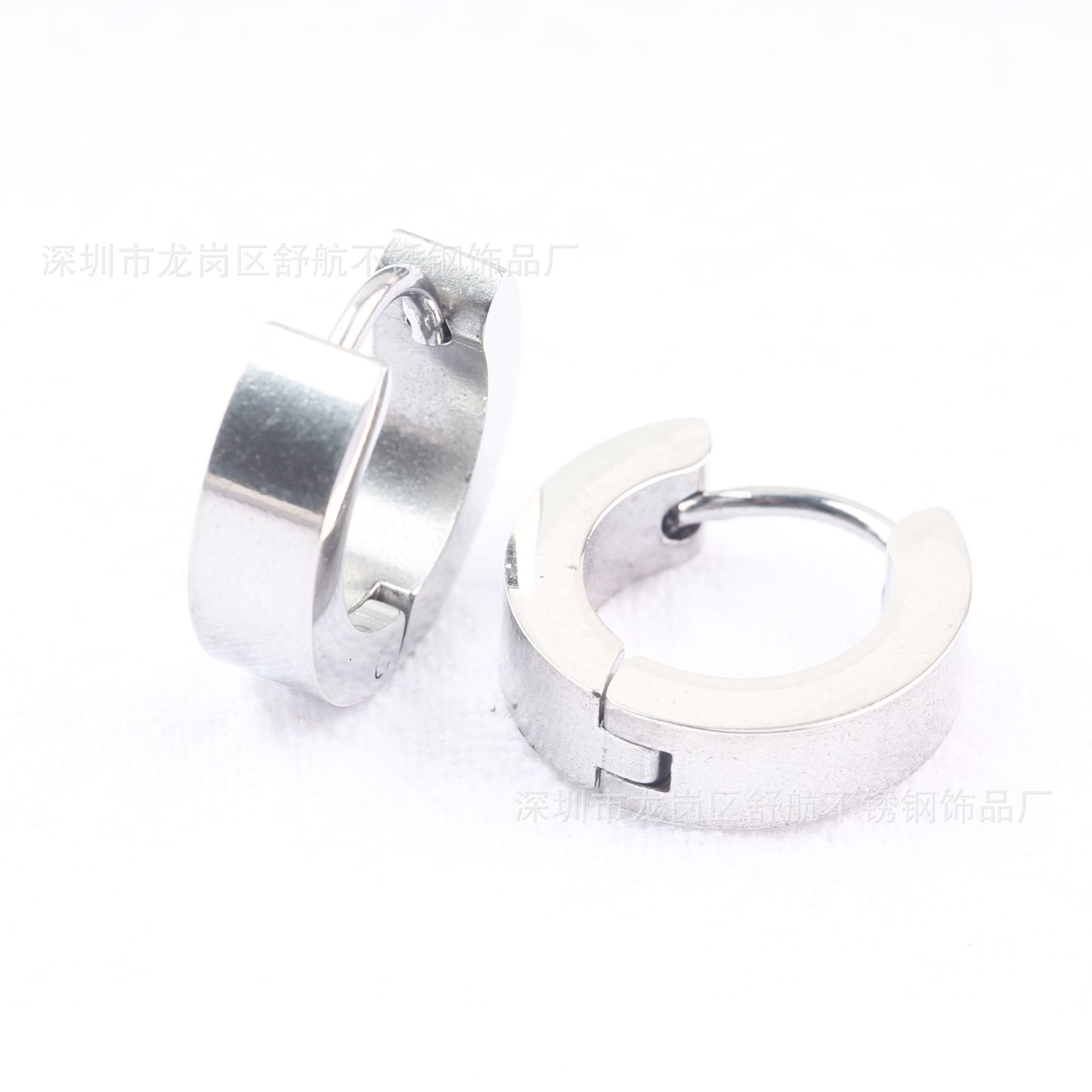 Fashion Punk Titanium Steel Zircon Inlay Earrings