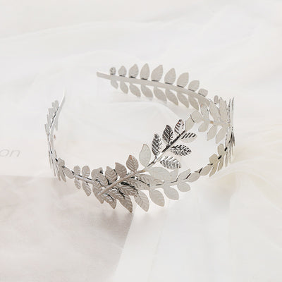 Simple Leaf Metal Baroque Crown Headband