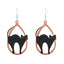 Halloween Pumpkin Ghost Wood Drop Earrings - Creative Hollow Design