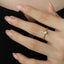 18K Gold Plated Stainless Steel Zircon Ring for Women