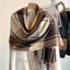 Korean Plaid Scarf Unisex Autumn Winter Warm Shawl Long Tassel Imitation Cashmere