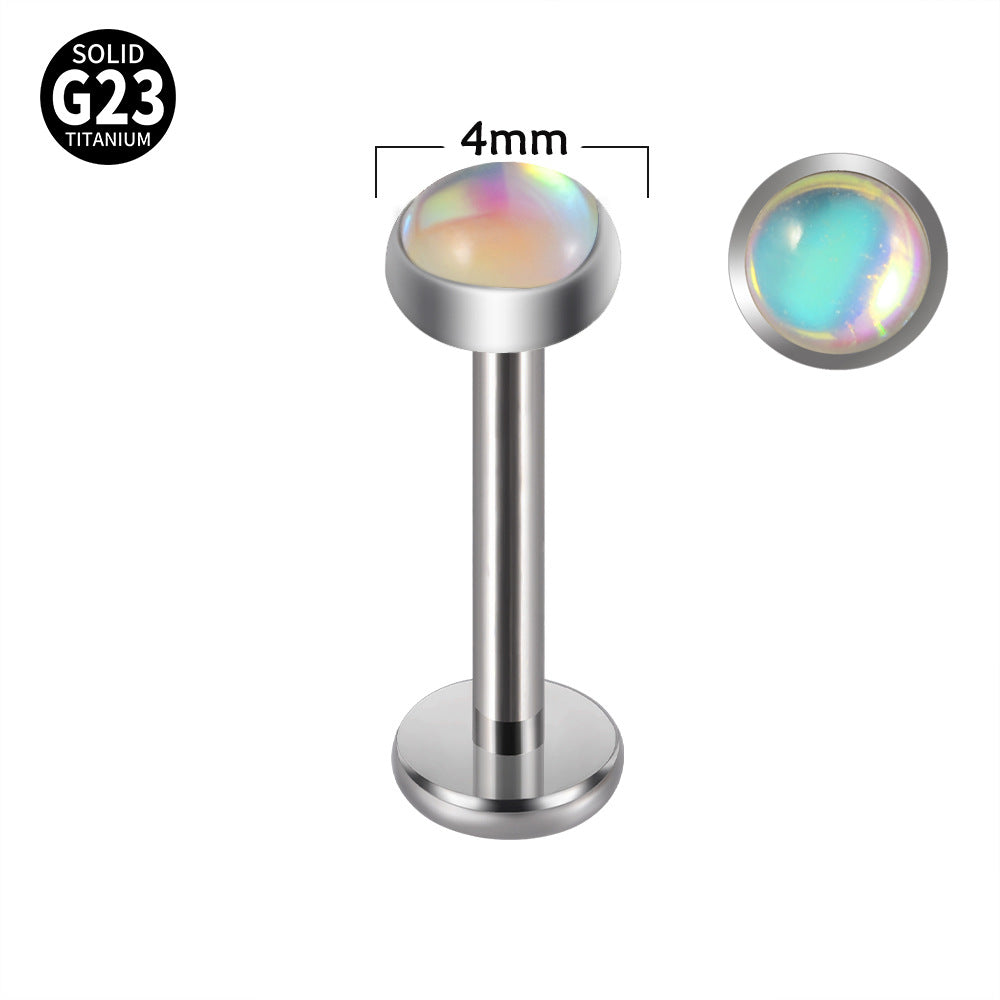 Gradient Glitter G23 Titanium Lip and Ear Stud Set