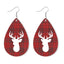 1 Pair Simple Style Classic Style Streetwear Christmas Tree Water Droplets Snowflake Pu Leather Drop Earrings