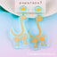 Cute Geometric Dinosaur Robot Acrylic Earrings