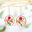 Retro Transparent Resin Dried Flower Earrings with Ear Hook