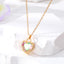 Heart Shape Crystal Pendant Necklace for Women - Colorful Alloy Design