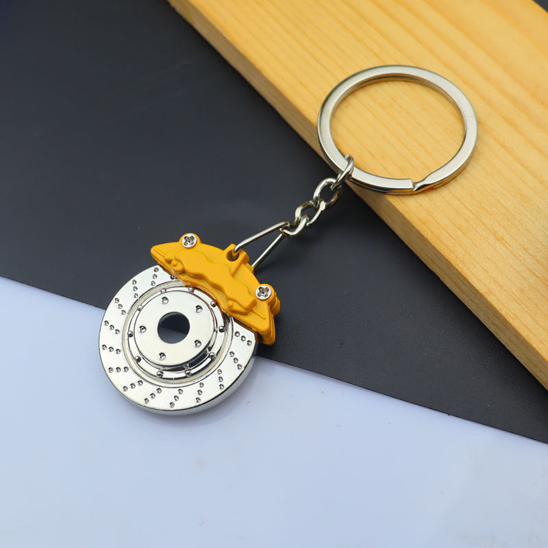 Simple Style Car Wheel Metal Keychain with Automotive Tool Charms