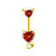 Simple Style Butterfly Zircon Belly Ring in Stainless Steel and Copper Plating