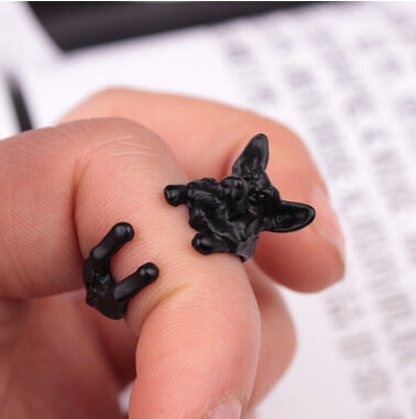 1 Piece Fashion Animal Adjustable Alloy Rings - Cute Dog, Cat, Elephant Design