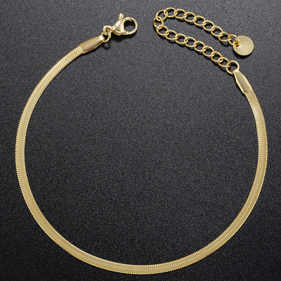 Geometric Stainless Steel Snake Chain Bracelet 2.5mm