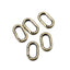 5 PCS Alloy Solid Color Oval Rectangle Spring Jump Rings for DIY Jewelry and Bag Accessories