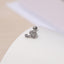 IG Style Shiny Letter Zircon Inlay Stainless Steel Cartilage Stud Earrings with Threaded Screw Closure