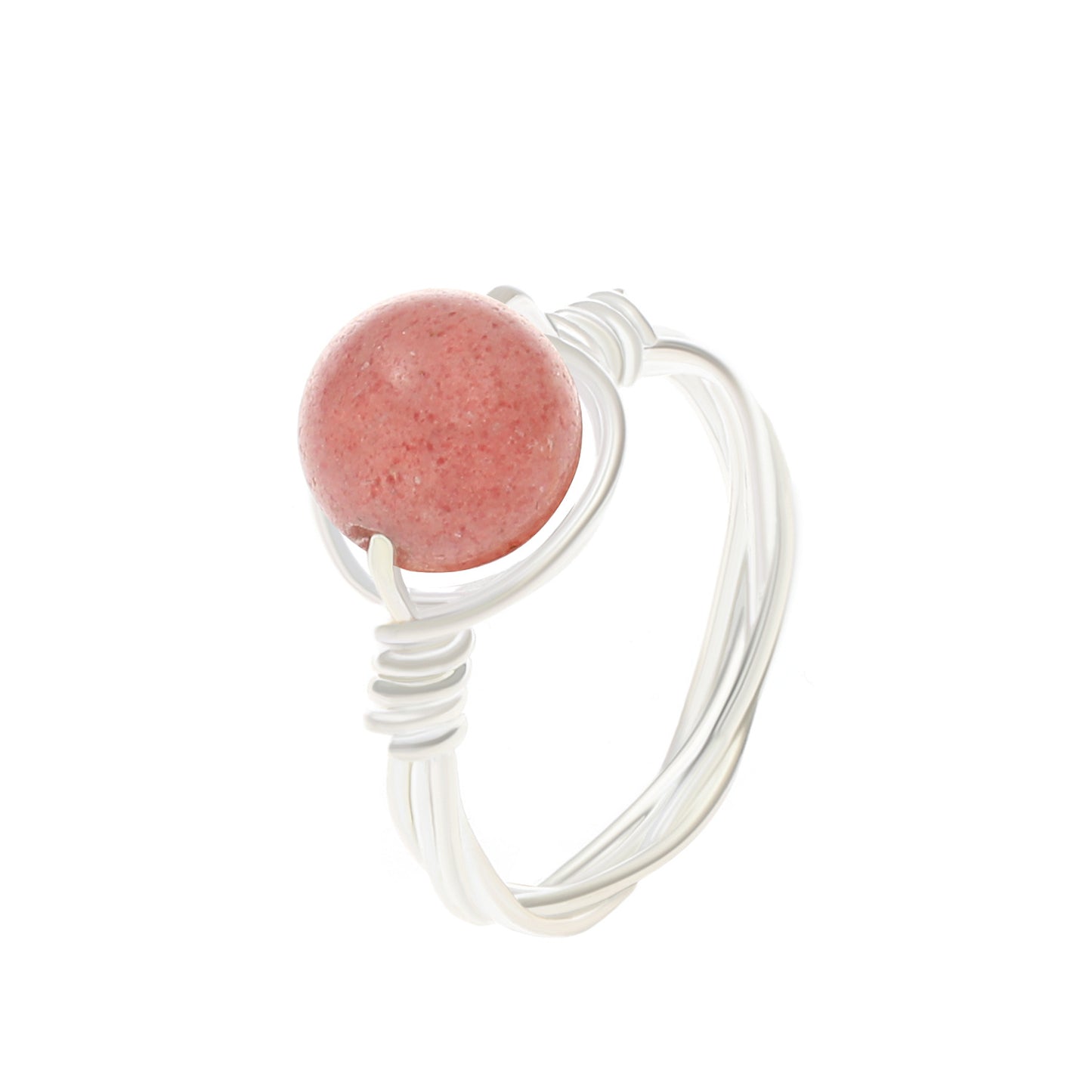 Vintage Style 14K Gold Plated Copper Ring with Natural Stone Beads