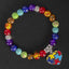 Simple Style Natural Stone Multicolor Puzzle Heart Bracelets Wholesale