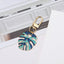 Cute Leaf Alloy Keychain for Women - Colorful Bag Charm and Gift Accessory