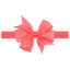 Solid Color Floral Baby Bow Headband with V-Shaped Ribbon - 21 Colors Available