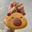 Cute Cartoon Capybara Silicone Keychain and Coin Purse Combo