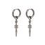 Fashion Cross Titanium Steel Hoop Earrings