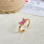 Sweet Butterfly Adjustable Open Ring for Women - Vintage Enamel Design