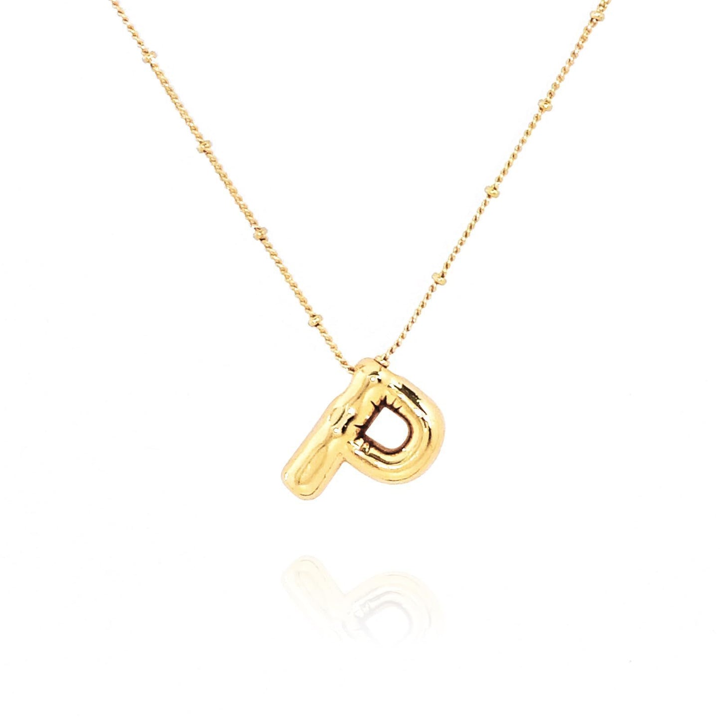 14k Gold Plated Alloy Letter Pendant Necklace