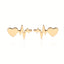 Simple Heart-shape Electrocardiogram Alloy Earrings Wholesale