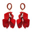 Elegant Petal Zinc Alloy Acrylic Dangle Earrings