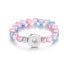 Children's Cartoon Unicorn String Bracelet with Colorful Faux Pearl Noosa Button Accessories