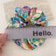 Sweet Floral Watercolor Fabric Hair Tie and Headband Set