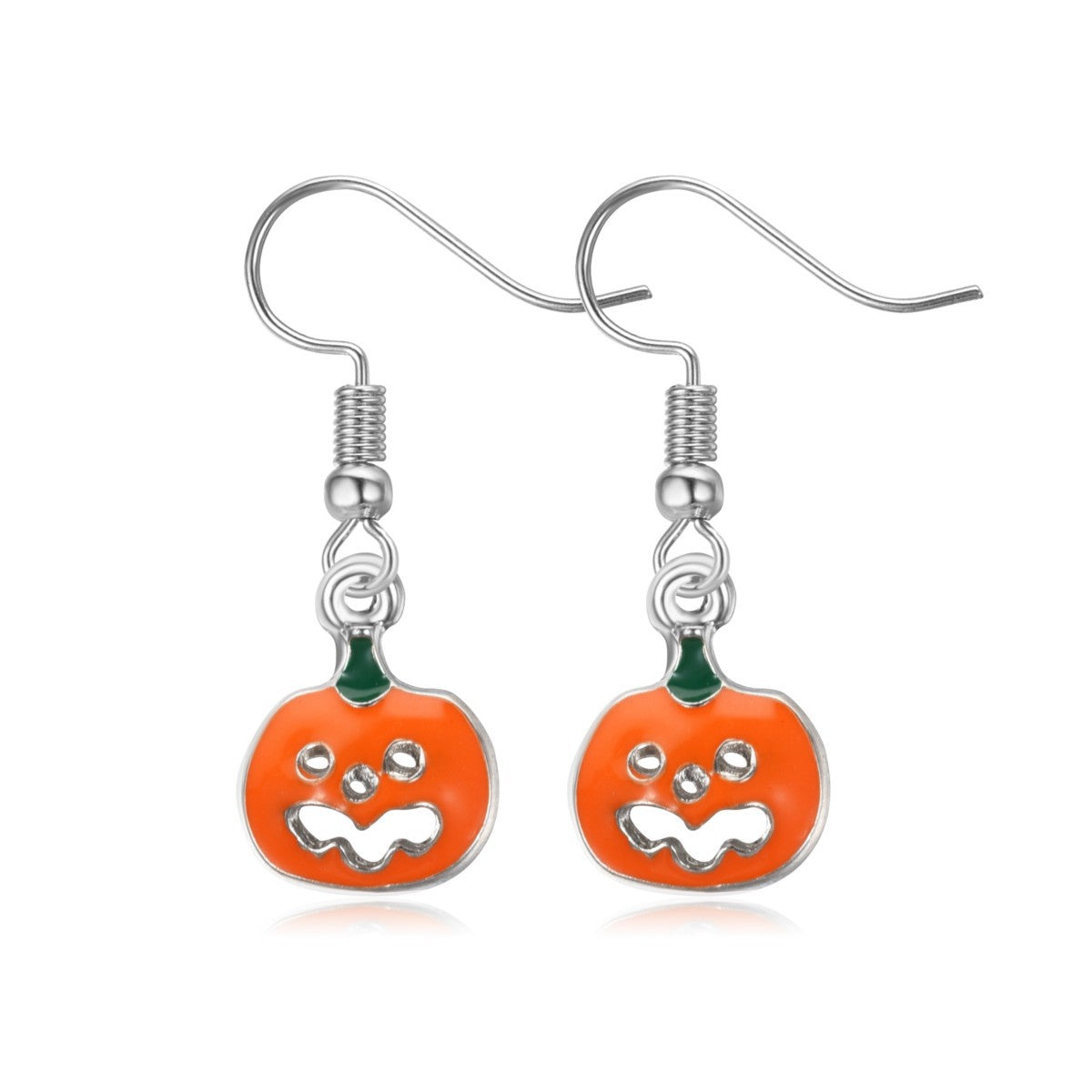 Halloween Skull Pumpkin Spider Web Alloy Earrings Set