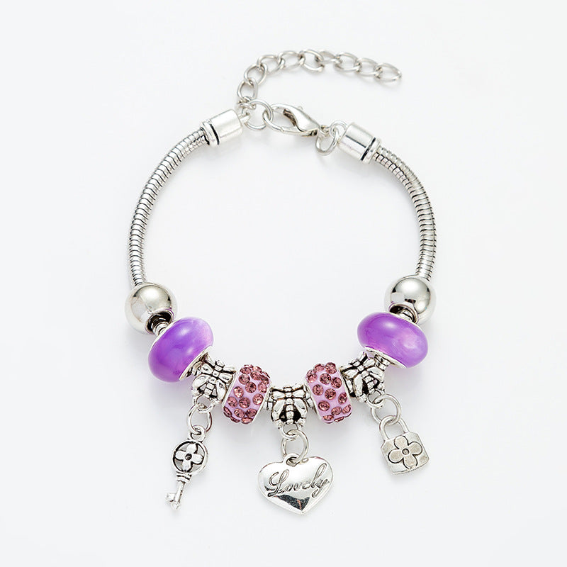 Sweet Heart Bohemian Beaded Charm Bracelet Set