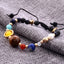 Unisex Natural Stone Star and Planet Beaded Bracelet