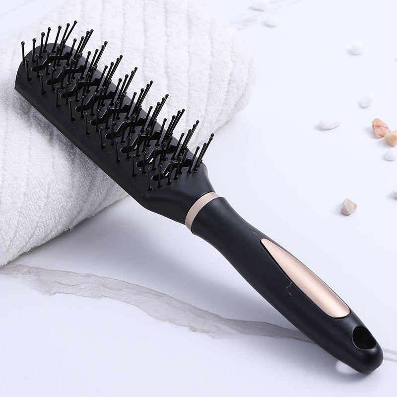 Retro Color Block Anti-Static Nylon Hair Combs for Styling and Massage