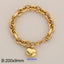 Heart Shape 18K Gold Plated Stainless Steel Bracelet and Necklace Set