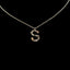 Simple Style 18k Gold Zircon Letter Pendant Necklace