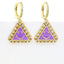 Elegant Geometric Triangle Smile Face Copper Drop Earrings