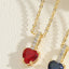 Vintage Heart-Shaped Zircon Pendant Necklace 14K Gold Plated Minimalist Design Choker Chain Jewelry