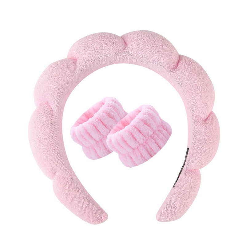 Twist Sponge Headband for Girls - Premium Towel Cloth Hair Band for Face Wash and Makeup