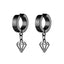 Geometric Stainless Steel Hollow Drop Earrings Ear Clips