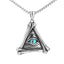 Hip-Hop Retro Devil's Eye Turquoise Stainless Steel Pendant Necklace