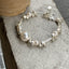 Simple Classic Round Brass and Silver Pearl Beaded Bracelet 2023