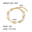 Geometric Colorful Resin 18k Gold Plated Stainless Steel Cross Chain Bracelet for Women