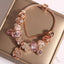 Fairy Leaf Crown Crystal Plated Rose Gold Women's Bracelet