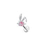 1 Piece Cute Animal Zircon Inlay Stainless Steel Ear and Body Piercing Jewelry