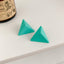 1 Pair Modern Geometric Acrylic Ear Studs - Colorful Candy Matte Finish