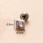 18K Gold Plated Snake Butterfly and Flower Zircon Cartilage Ear Studs